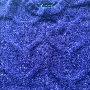 New York & Company Purple Crew Neck Sweater